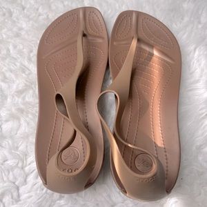 Crocs Tan Thong Sandals (Sexi Flip).  Brand New, Never Worn.